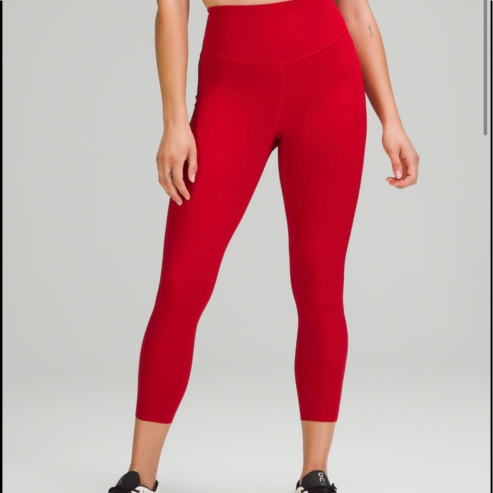 Brand:Lululemon Fast and Free Crop Red
